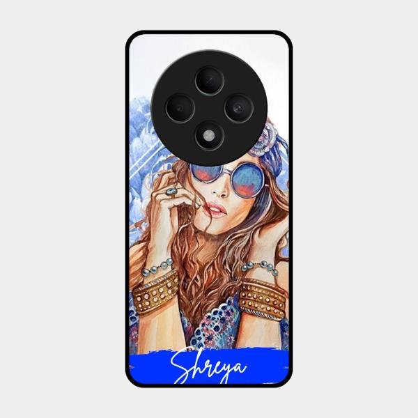 Bindass Babe Customize Glass Case Cover For Oppo F27 5G