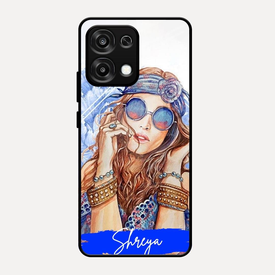 Bindass Babe Customize Glass Case Cover For Oppo F31 5G