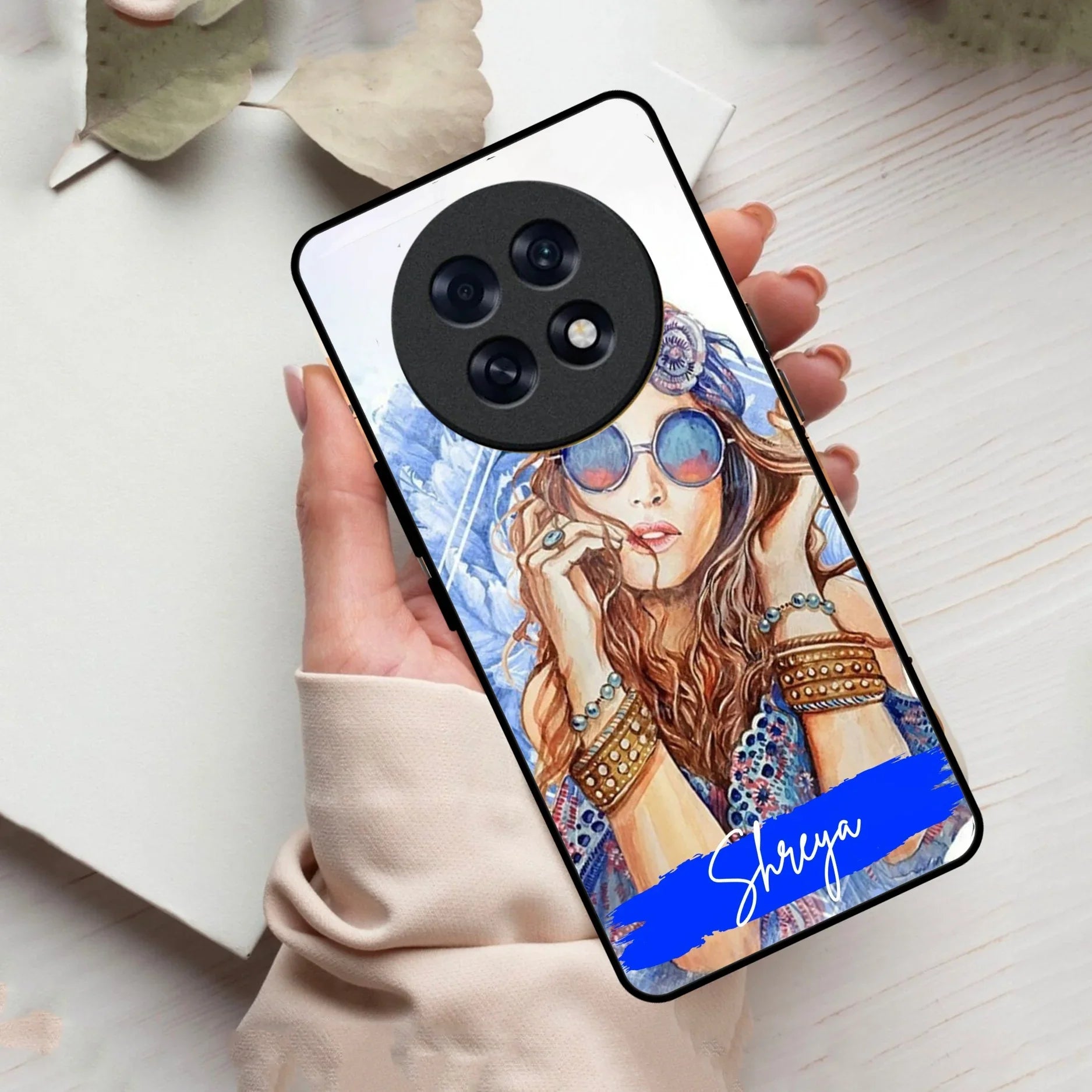 Bindass Babe Customize Glass Case Cover For Oppo