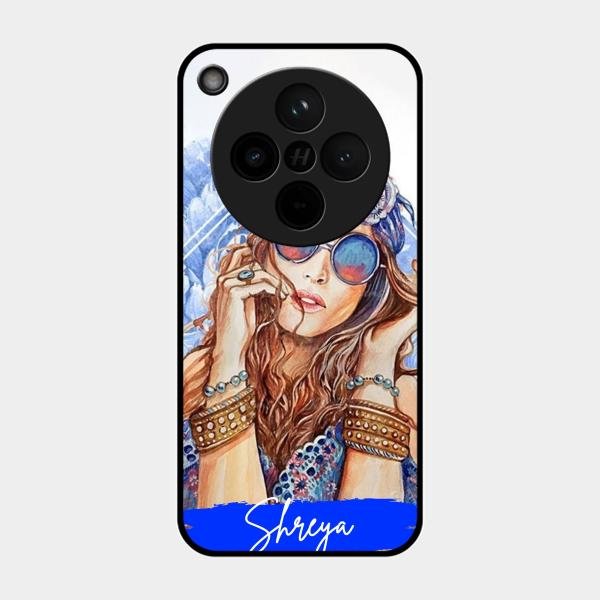 Bindass Babe Customize Glass Case Cover For Oppo Find X8 5G