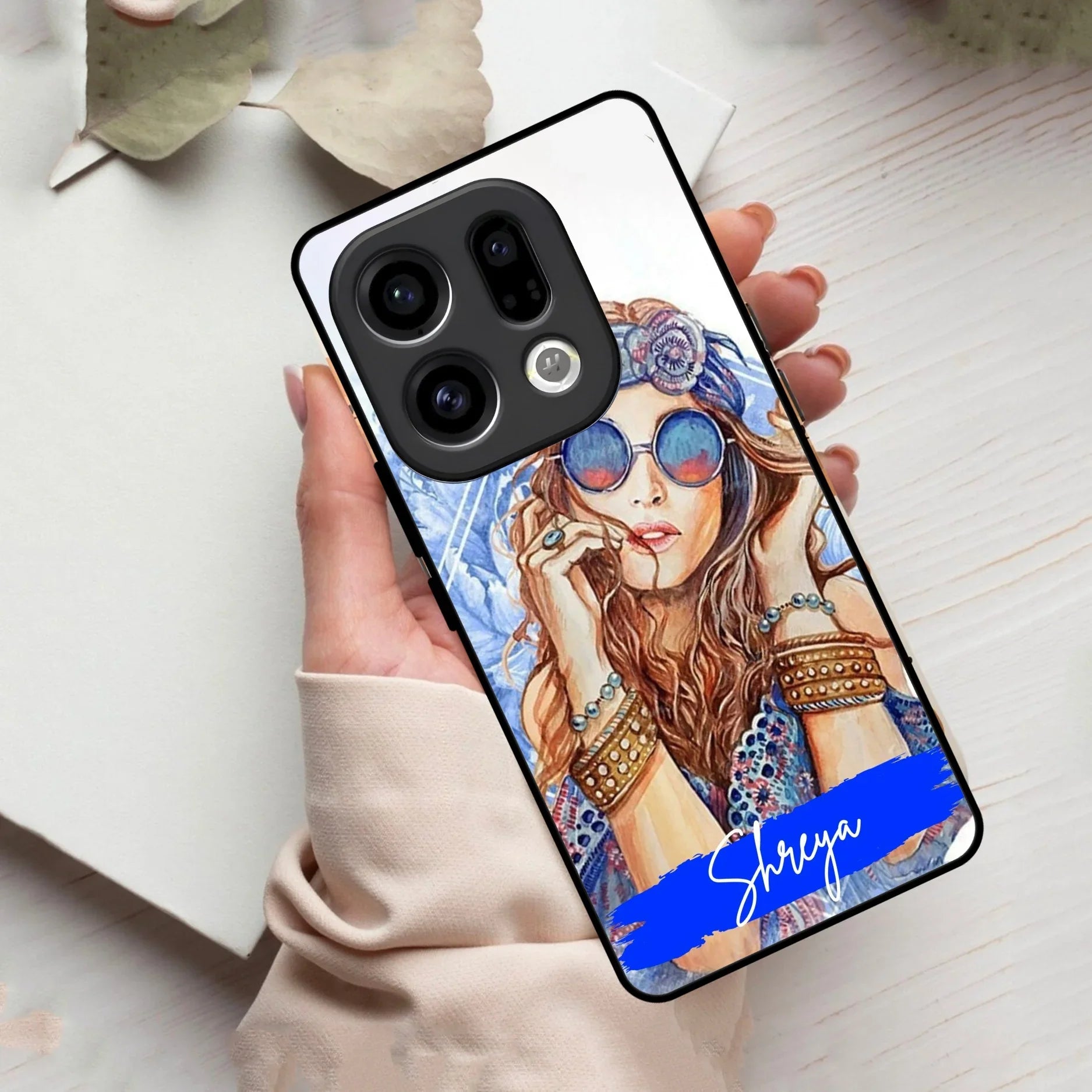 Bindass Babe Customize Glass Case Cover For Oppo