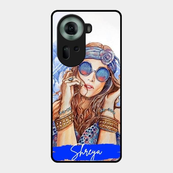 Bindass Babe Customize Glass Case Cover For Oppo Reno 11 5G