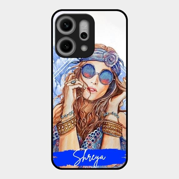 Bindass Babe Customize Glass Case Cover For Oppo Reno 14 Pro 5G