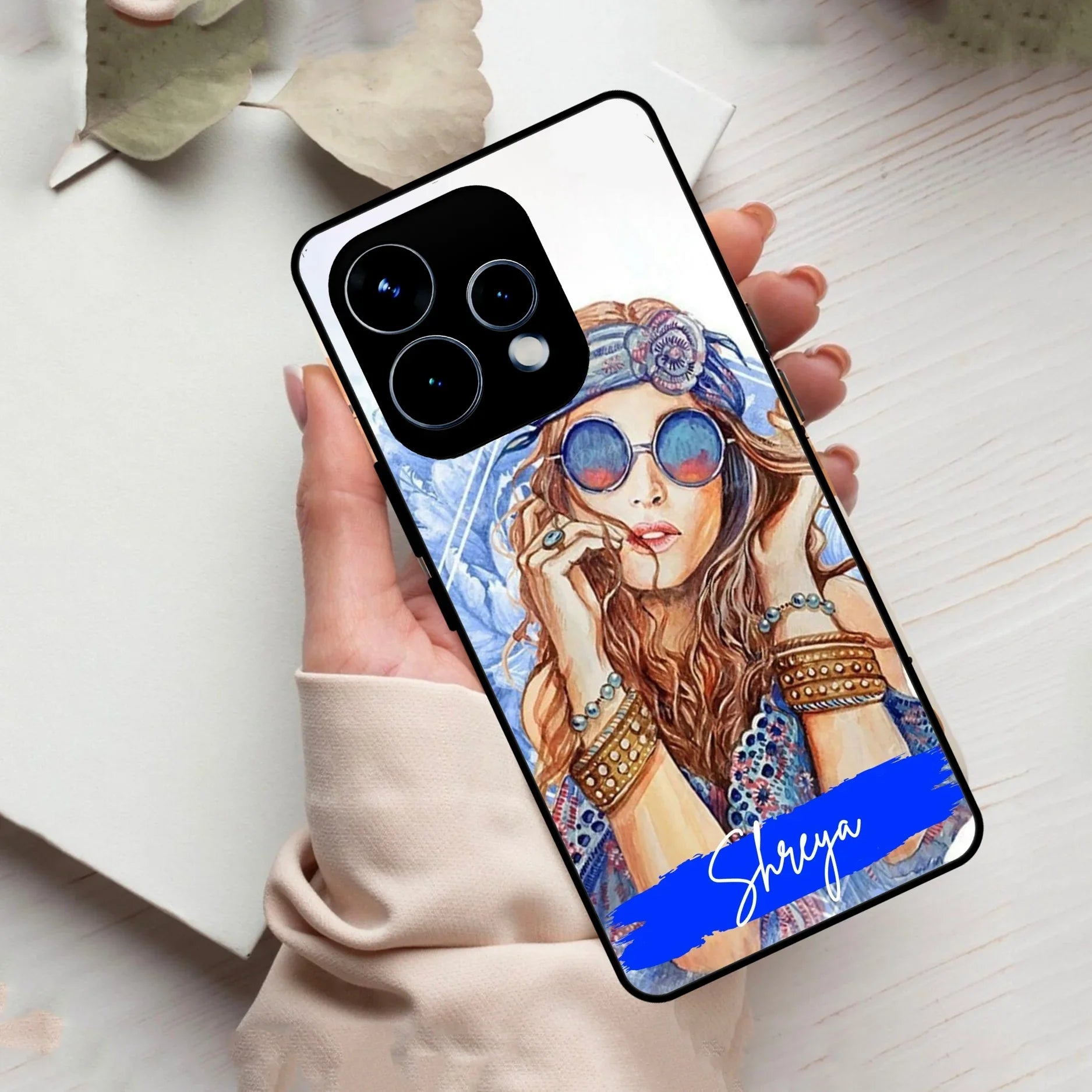 Bindass Babe Customize Glass Case Cover For Oppo