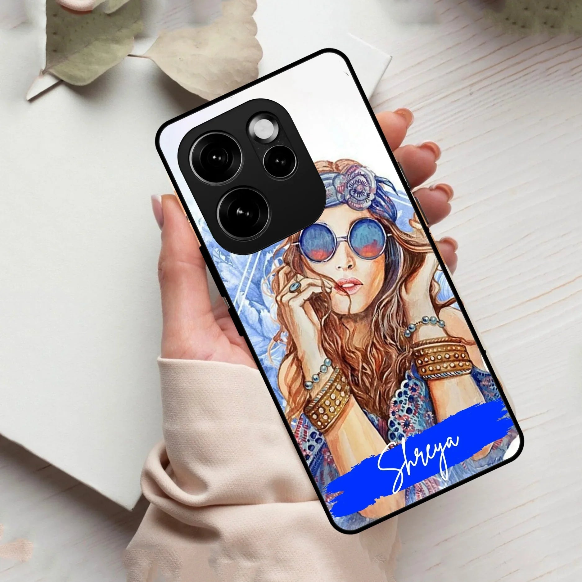 Bindass Babe Customize Glass Case Cover For Oppo