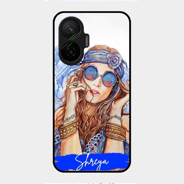 Bindass Babe Customize Glass Case Cover For Poco F7 5G