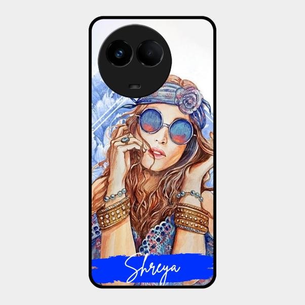 Bindass Babe Customize Glass Case Cover For Realme 11 5G
