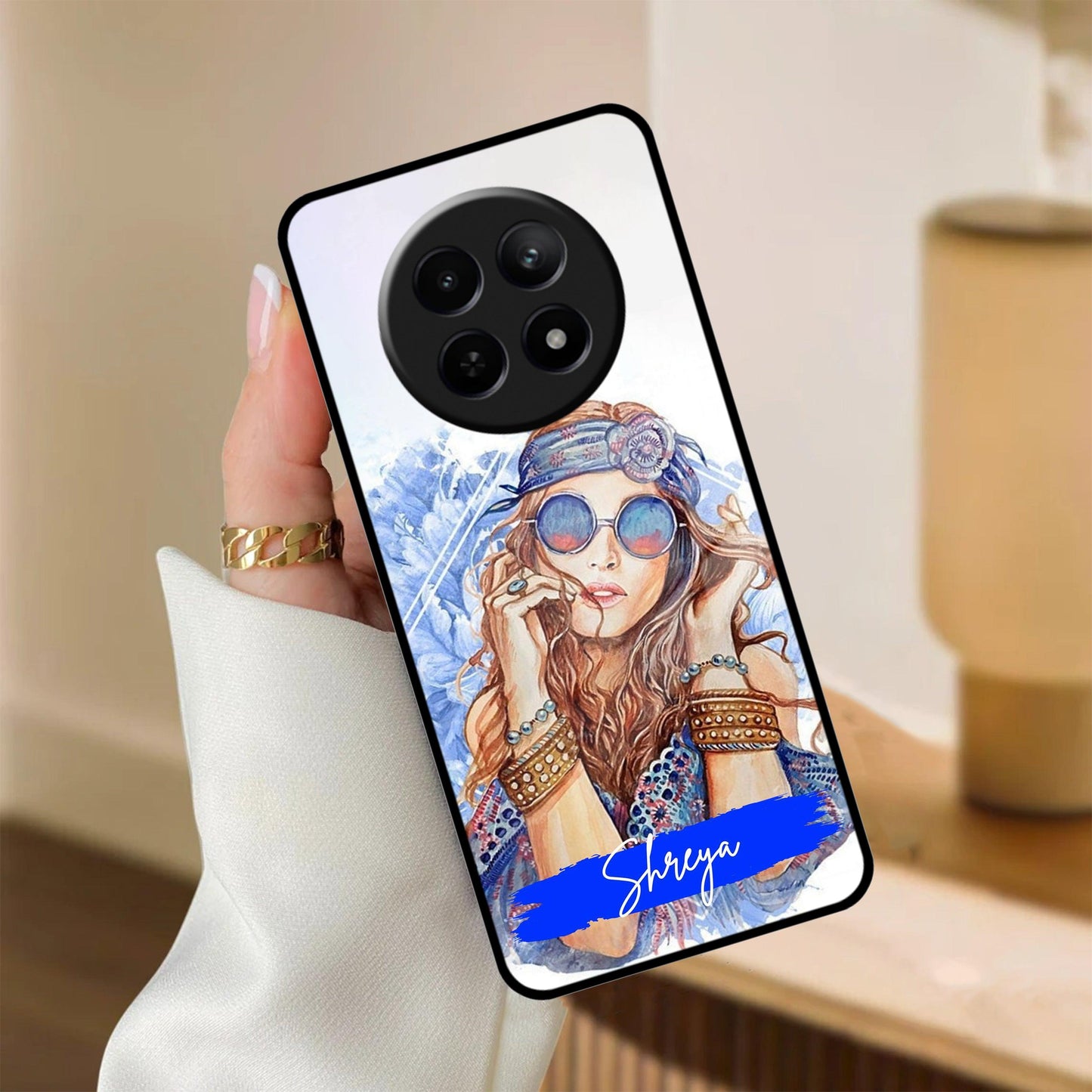 Bindass Babe Customize Glass Case Cover For Realme/Narzo