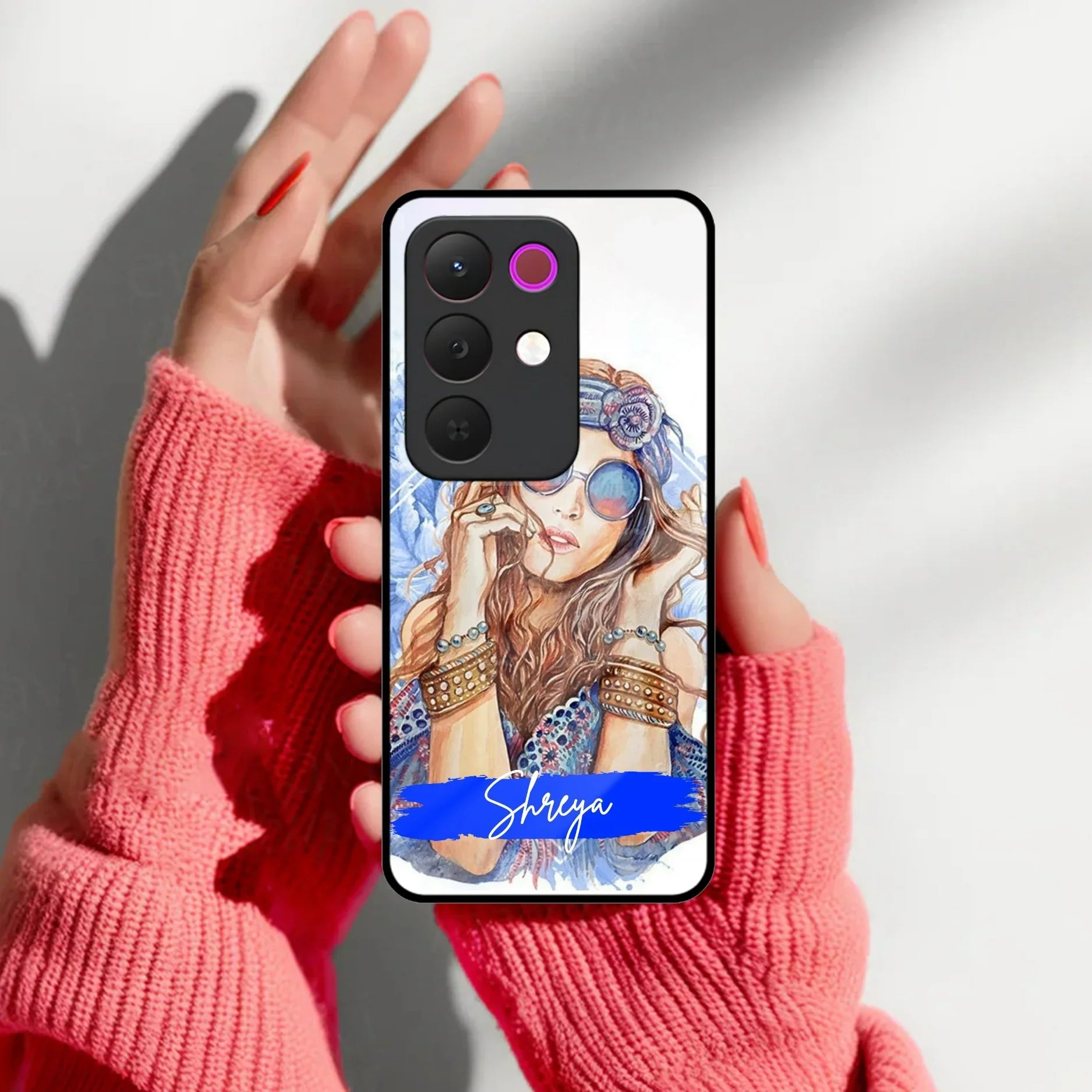 Bindass Babe Customize Glass Case Cover For Realme/Narzo
