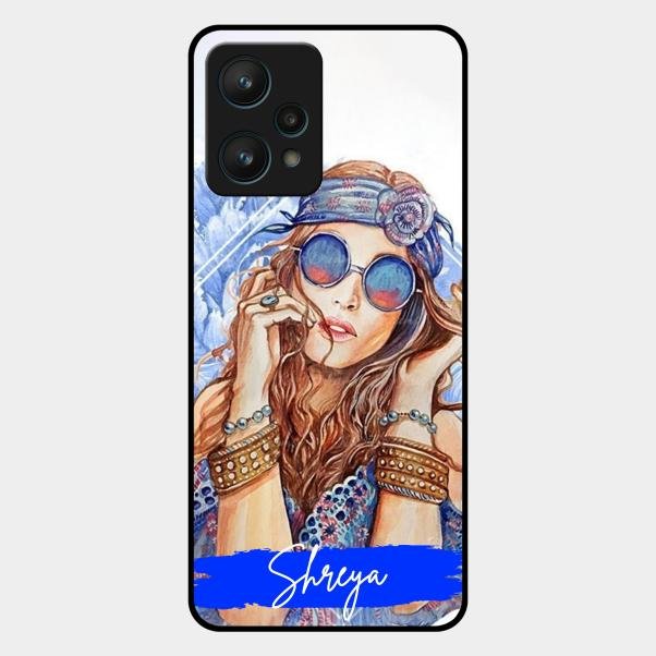 Bindass Babe Customize Glass Case Cover For Realme 9 Pro 5G