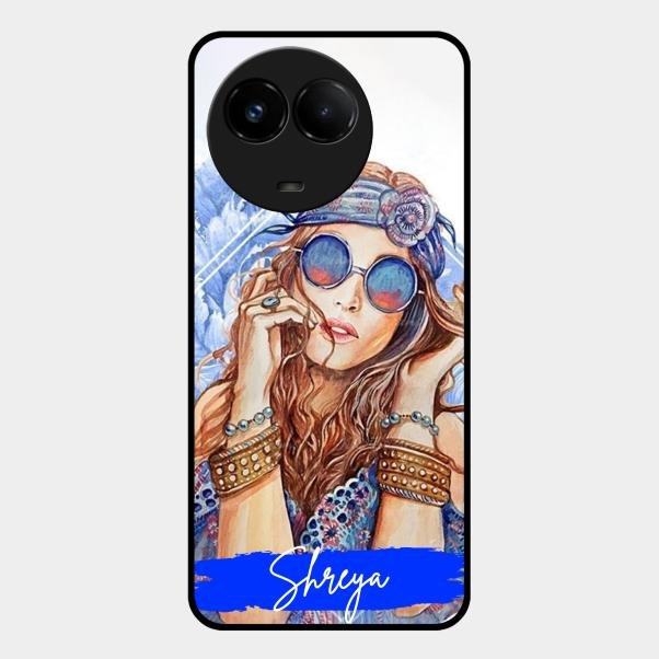 Bindass Babe Customize Glass Case Cover For Realme C67 5G
