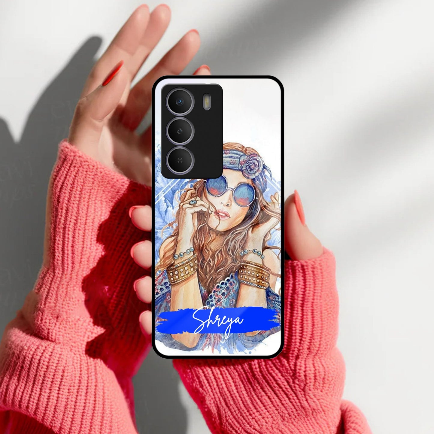 Bindass Babe Customize Glass Case Cover For Realme/Narzo