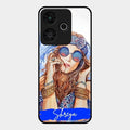 Bindass Babe Customize Glass Case Cover For Redmi 13 5G