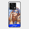 Bindass Babe Customize Glass Case Cover For Redmi Note 13 5G