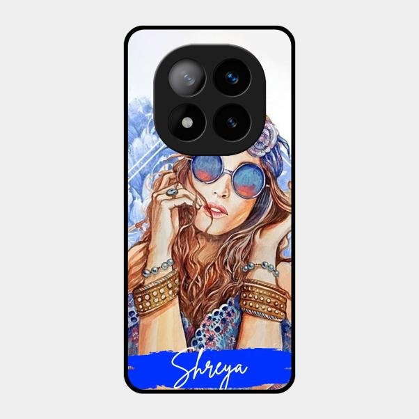 Bindass Babe Customize Glass Case Cover For Redmi Note 14 Pro Plus 5G