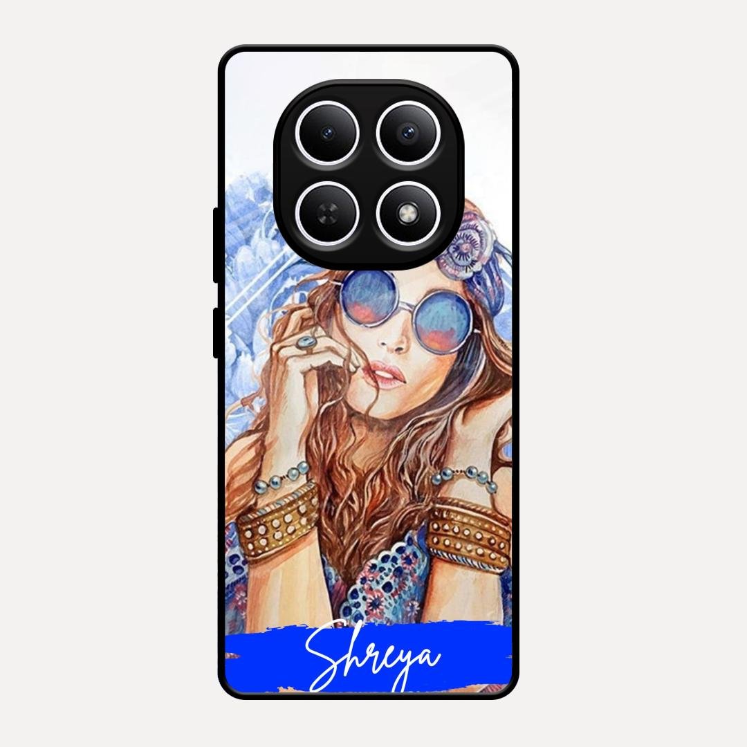 Bindass Babe Customize Glass Case Cover For Redmi Note 15 5G