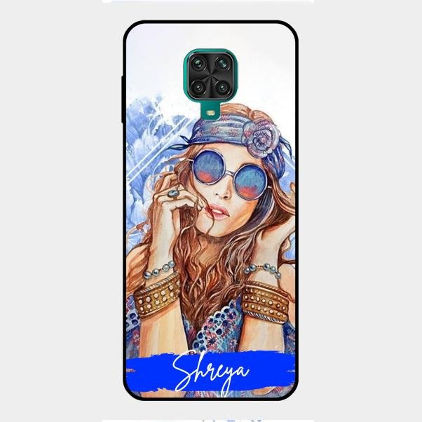 Bindass Babe Customize Glass Case Cover For Redmi Note 9 Pro