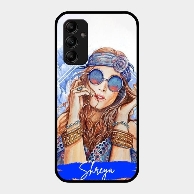 Bindass Babe Customize Glass Case Cover For Samsung Galaxy M14 5G