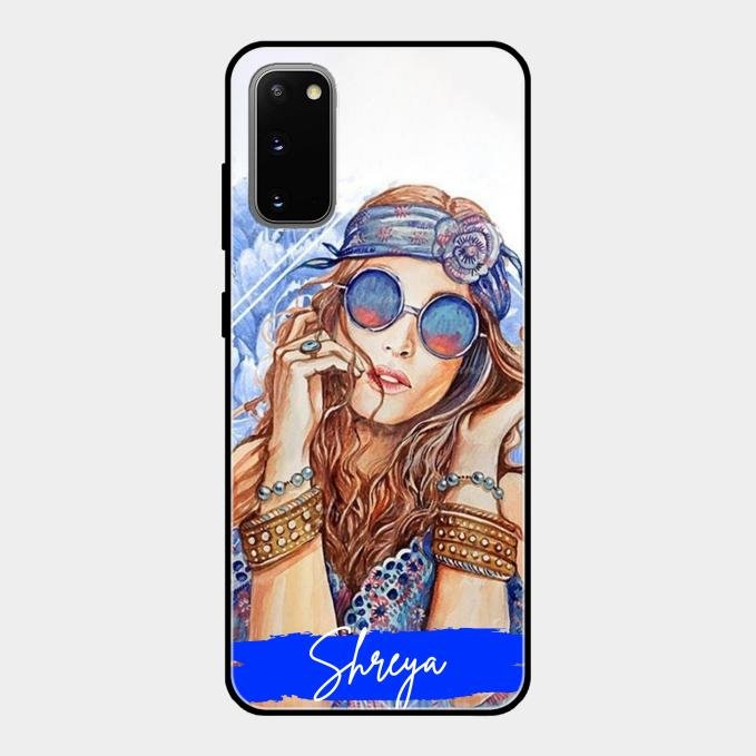 Bindass Babe Customize Glass Case Cover For Samsung Galaxy S20