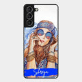 Bindass Babe Customize Glass Case Cover For Samsung Galaxy S21