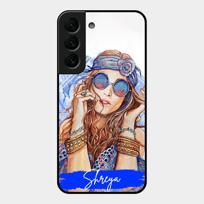Bindass Babe Customize Glass Case Cover For Samsung Galaxy S22 Plus 5G