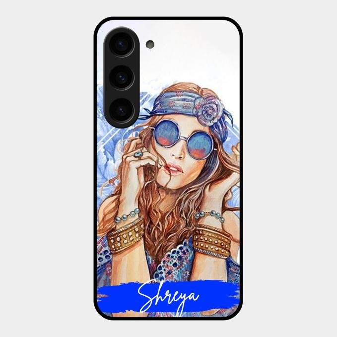 Bindass Babe Customize Glass Case Cover For Samsung Galaxy S23 5G