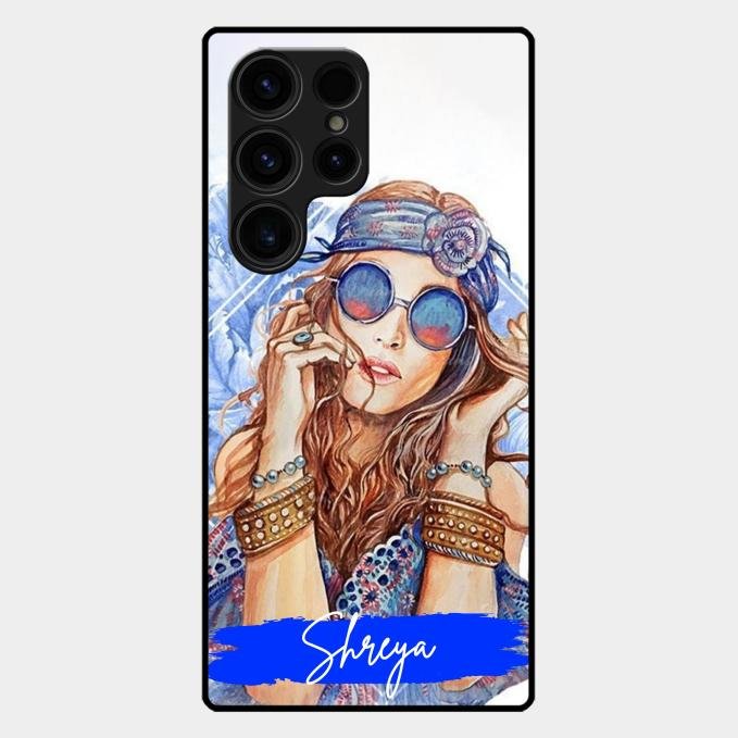 Bindass Babe Customize Glass Case Cover For Samsung Galaxy S23 Ultra 5G