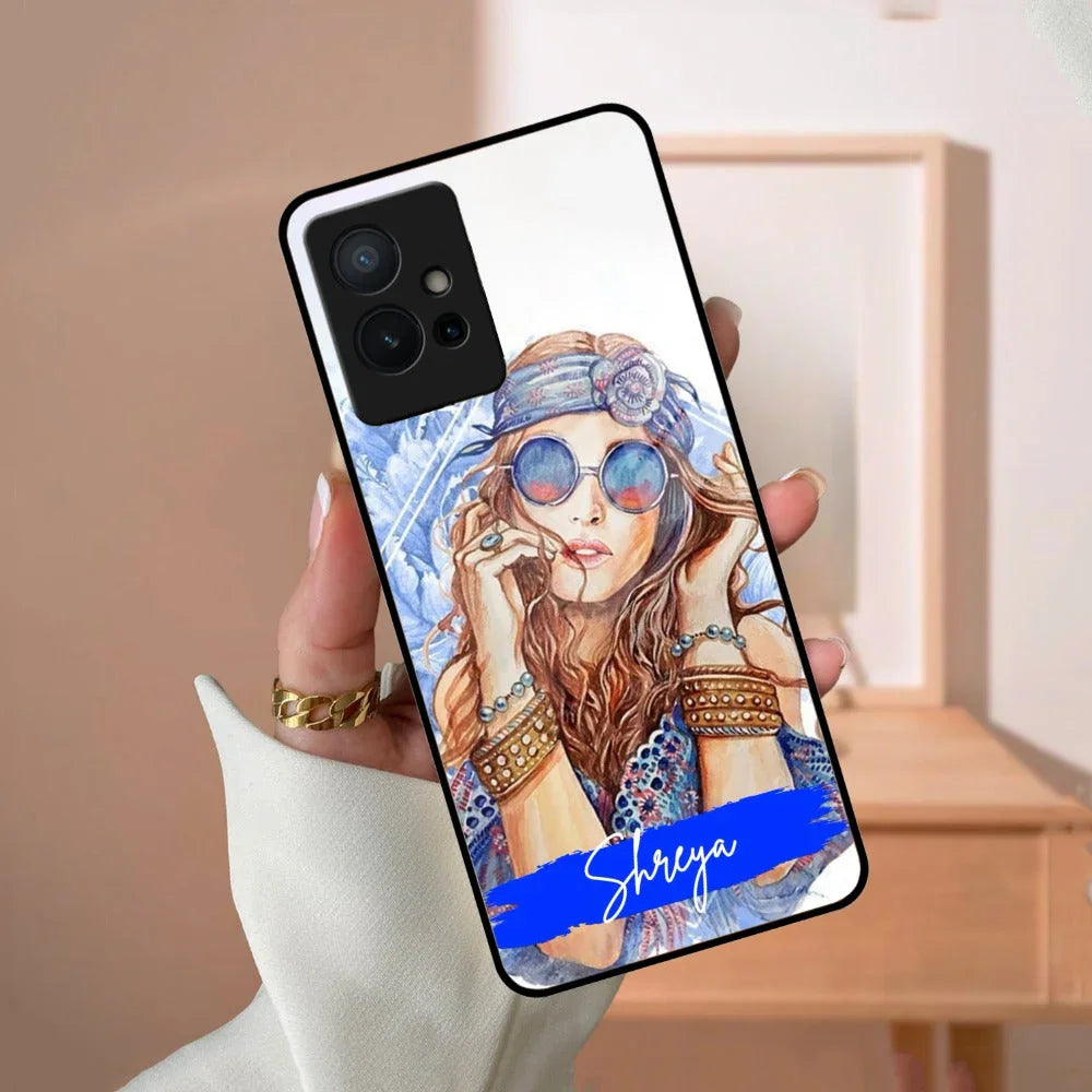 Bindass Babe Customize Glass Case Cover For iQOO - ShopOnCliQ