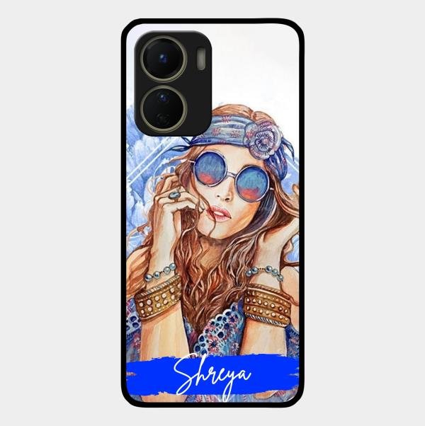 Bindass Babe Customize Glass Case Cover For Vivo T2X 5G