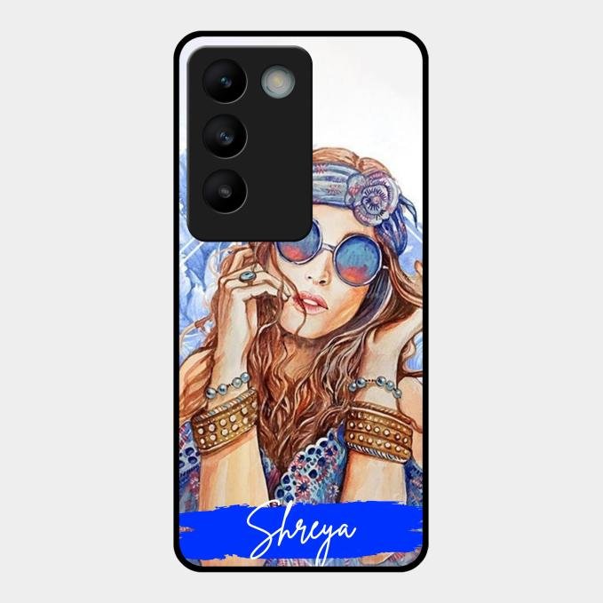 Bindass Babe Customize Glass Case Cover For Vivo T3 5G