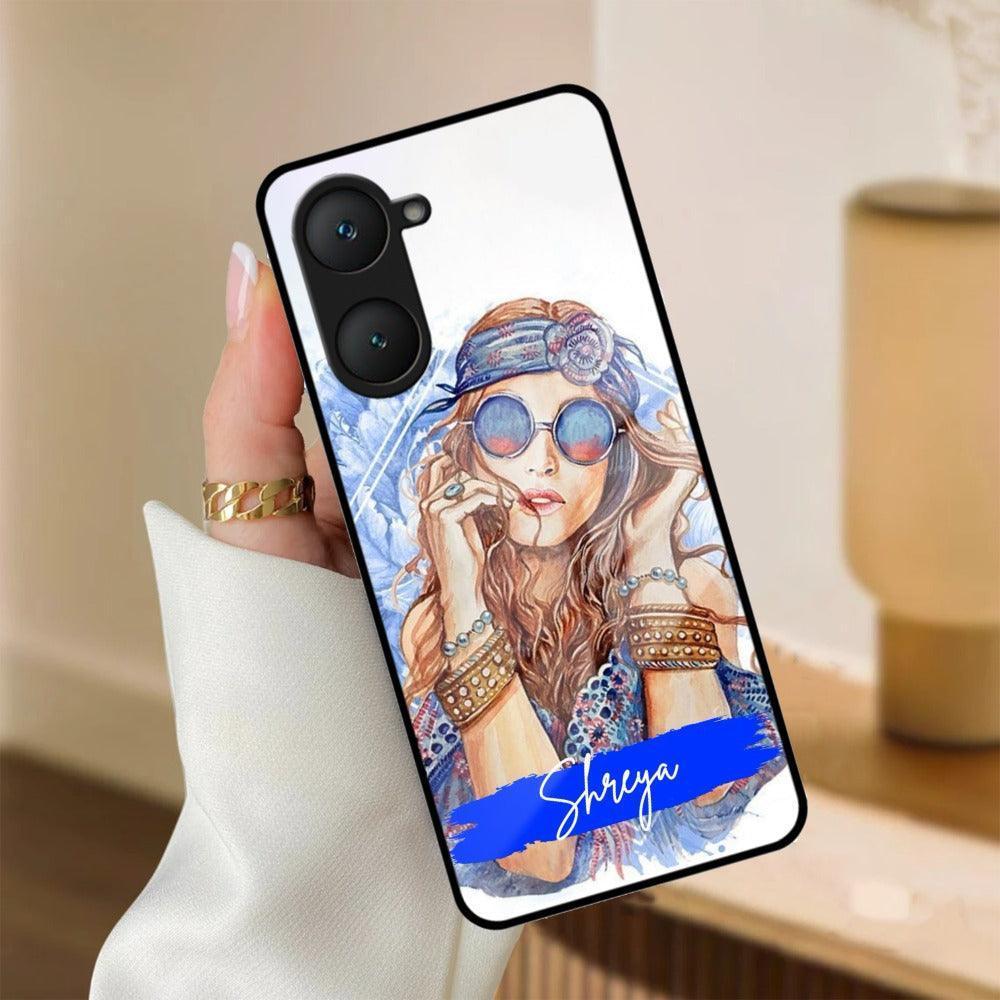Bindass Babe Customize Glass Case Cover For iQOO - ShopOnCliQ