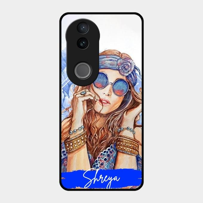 Bindass Babe Customize Glass Case Cover For Vivo T4R 5G