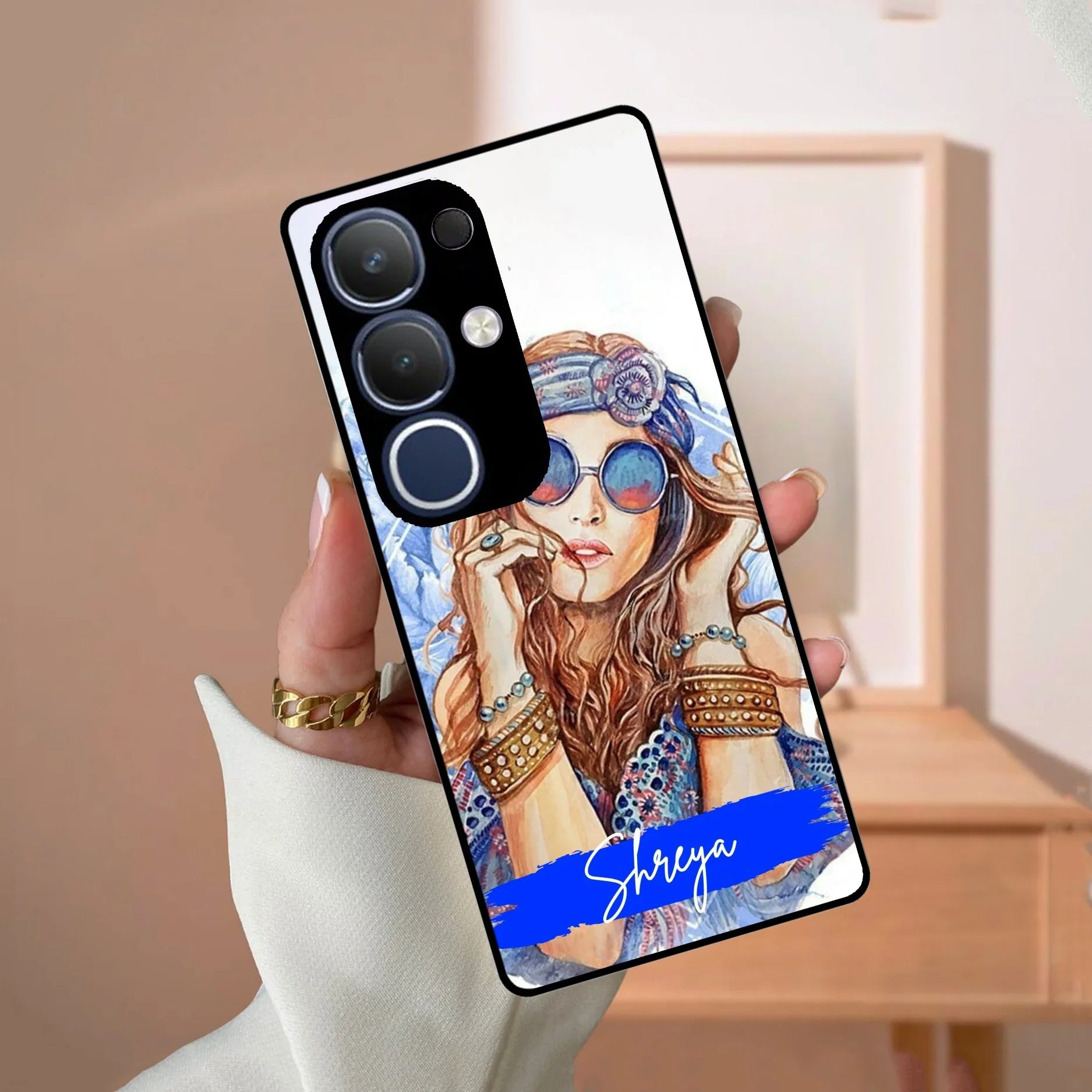 Bindass Babe Customize Glass Case Cover For Vivo - ShopOnCliQ