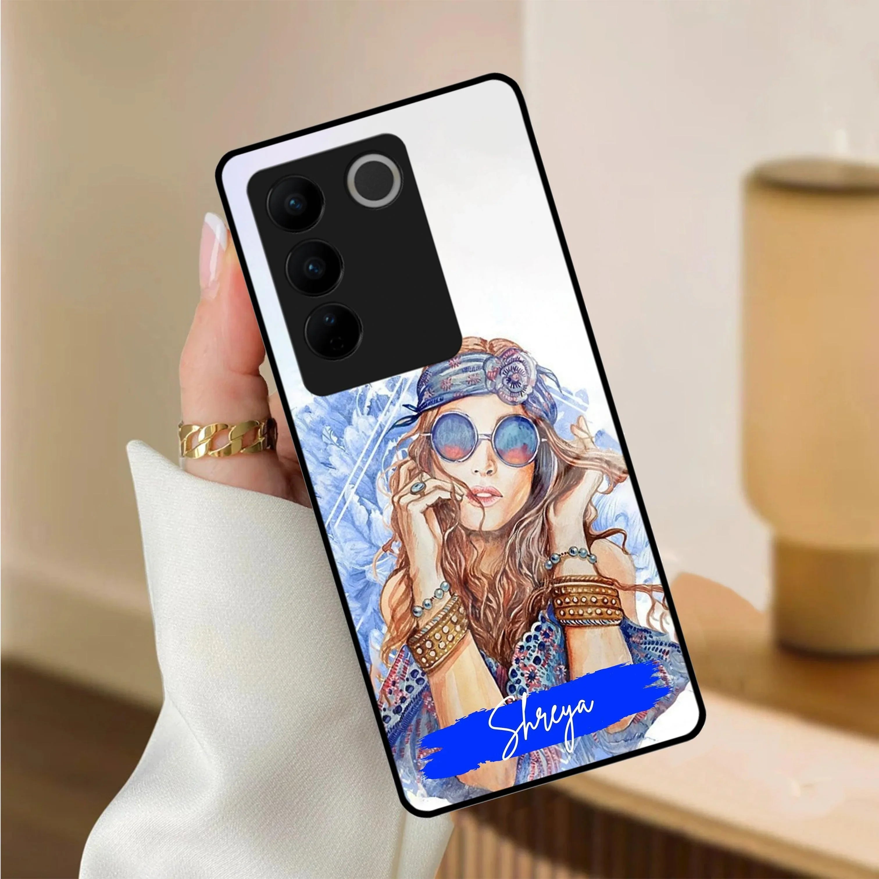Bindass Babe Customize Glass Case Cover For Vivo - ShopOnCliQ