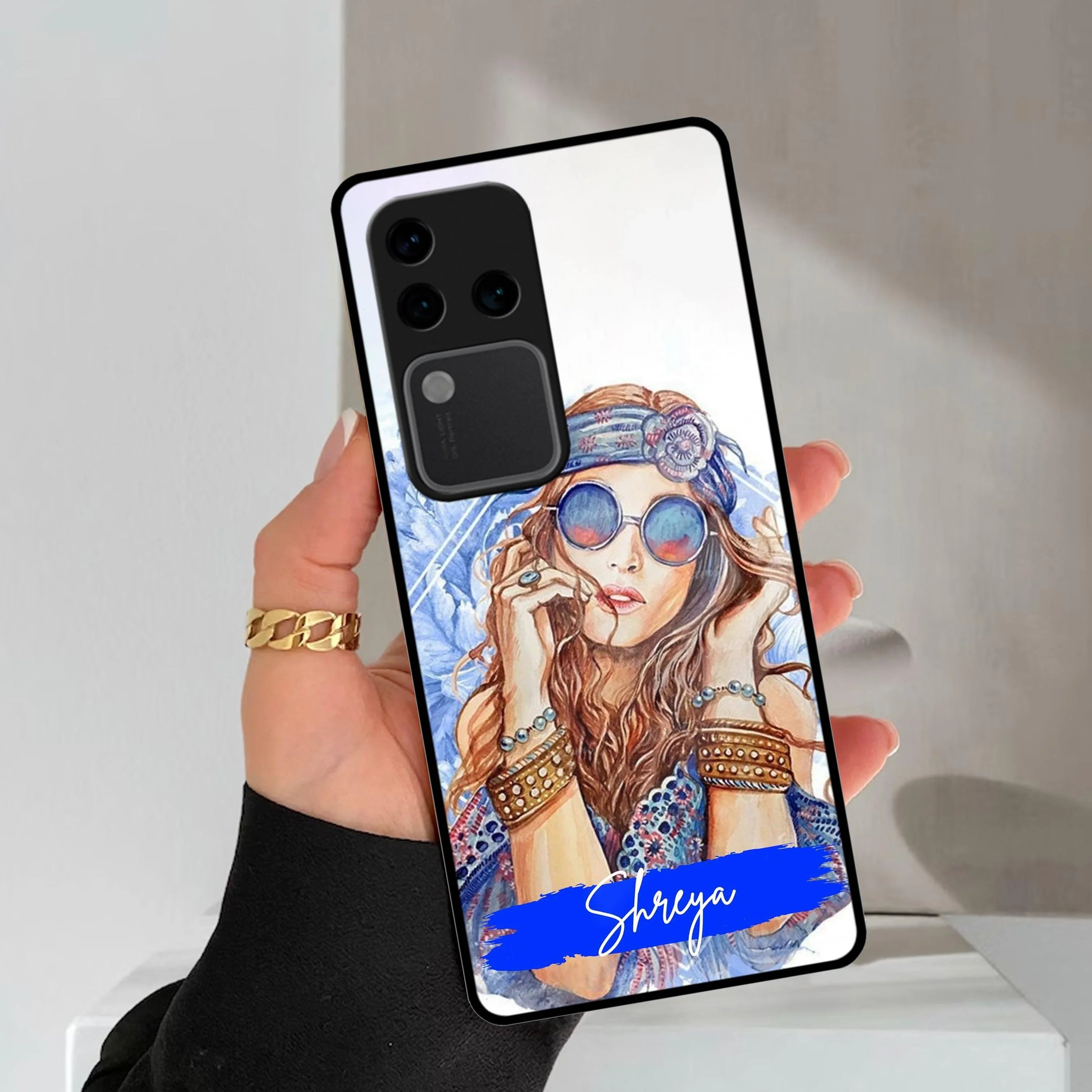 Bindass Babe Customize Glass Case Cover For Vivo - ShopOnCliQ