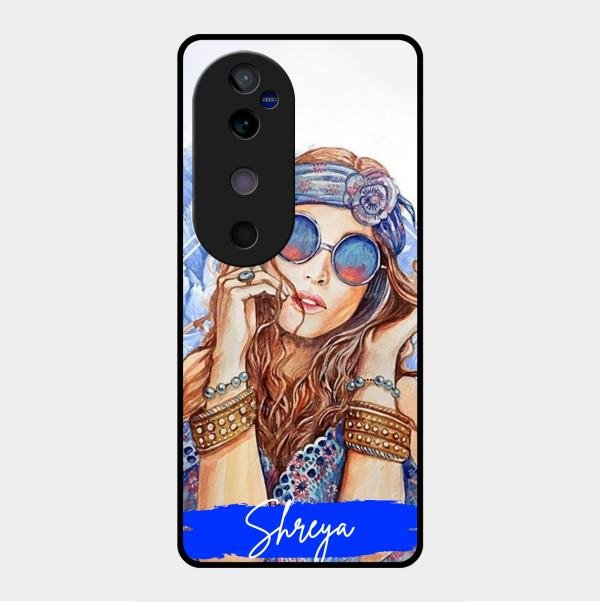 Bindass Babe Customize Glass Case Cover For Vivo V40 5G