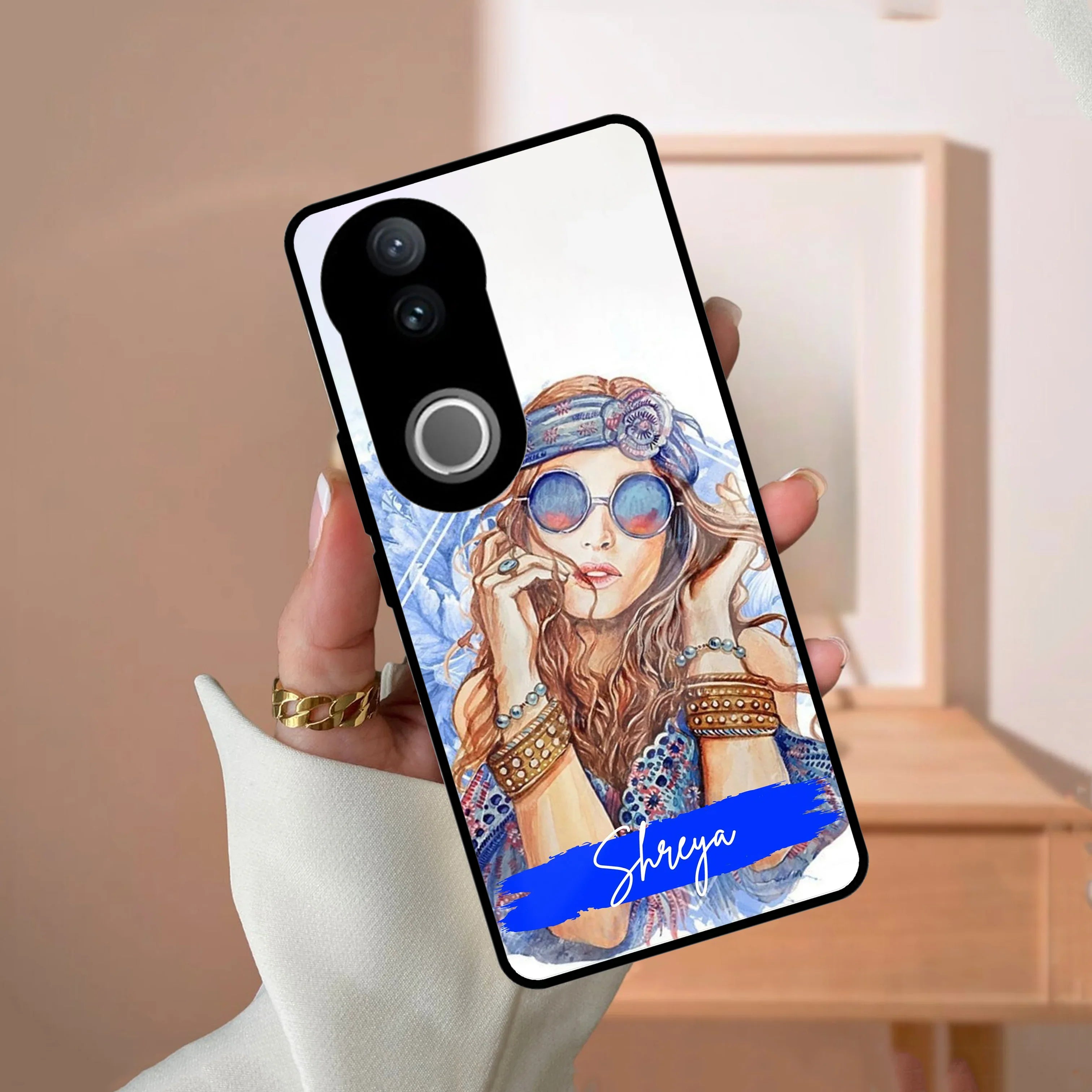 Bindass Babe Customize Glass Case Cover For Vivo - ShopOnCliQ
