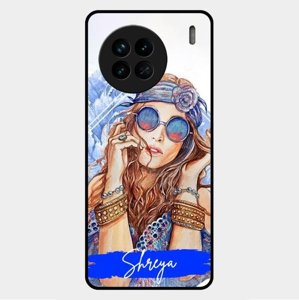 Bindass Babe Customize Glass Case Cover For Vivo X90 5G