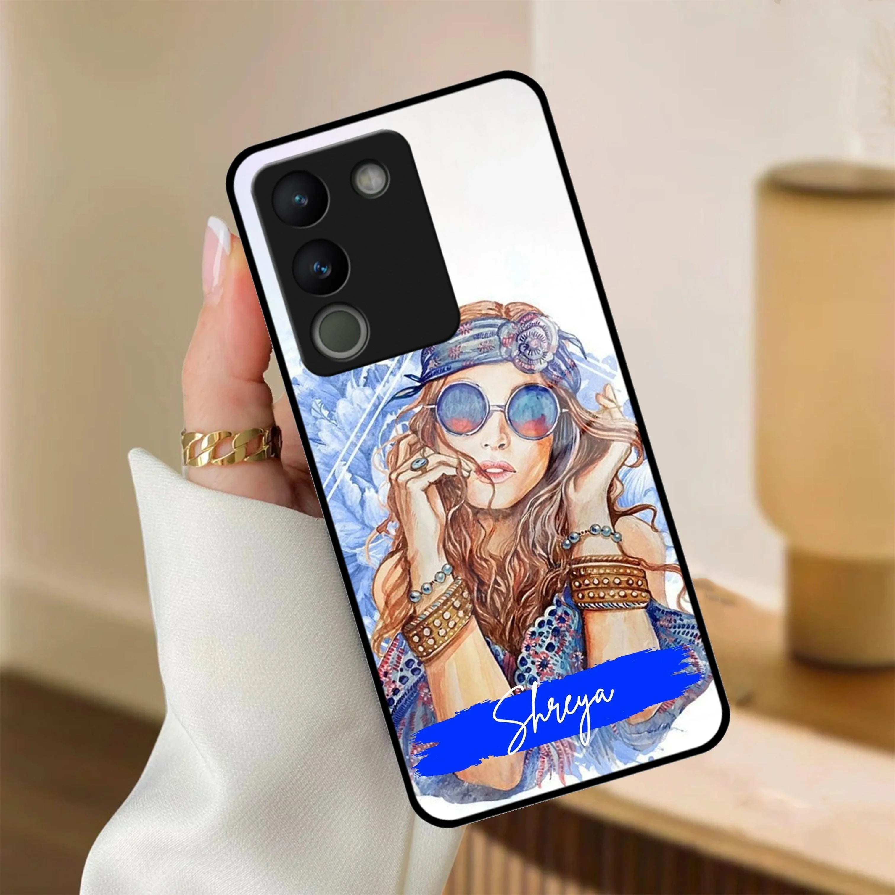 Bindass Babe Customize Glass Case Cover For Vivo - ShopOnCliQ
