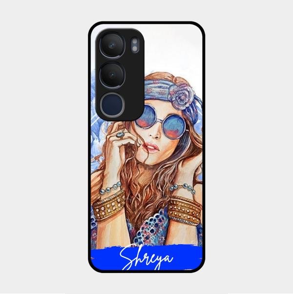 Bindass Babe Customize Glass Case Cover For Vivo Y29 5G