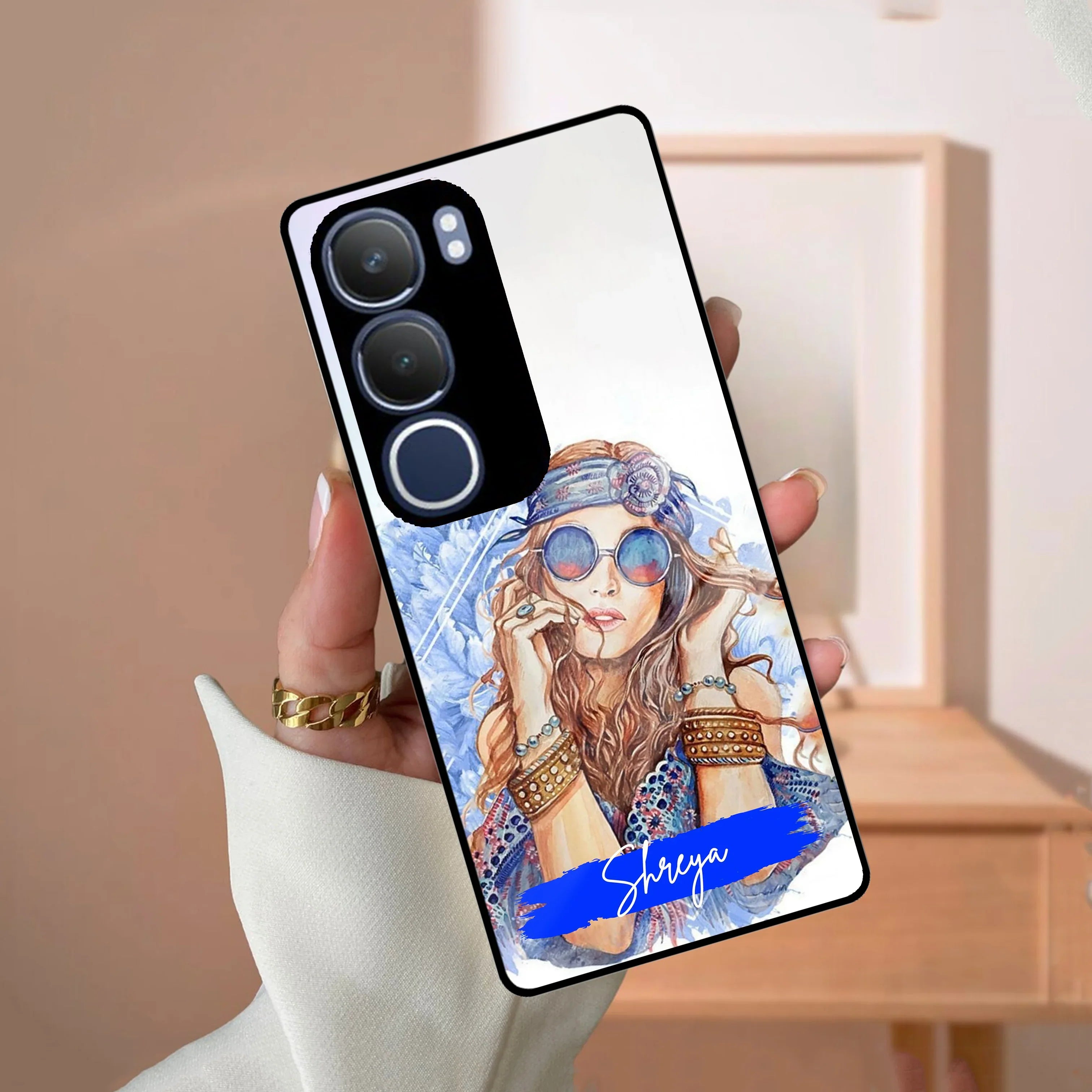 Bindass Babe Customize Glass Case Cover For Vivo - ShopOnCliQ