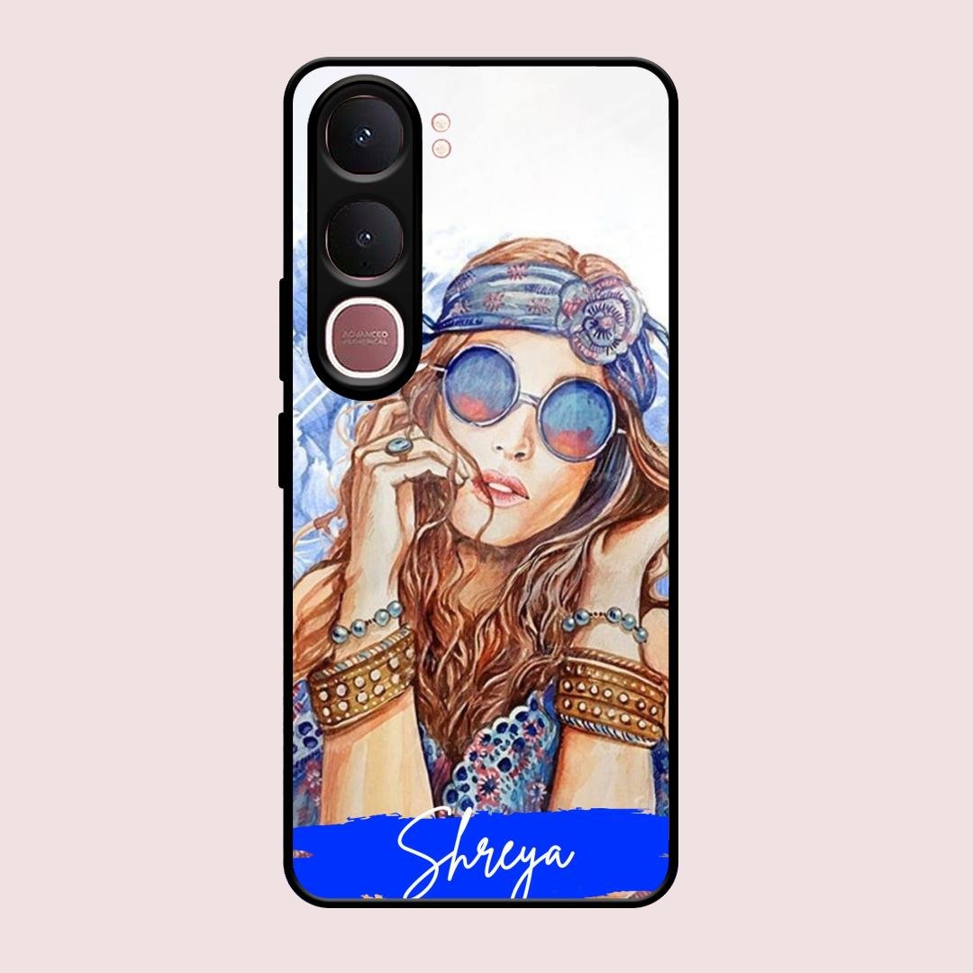 Bindass Babe Customize Glass Case Cover For Vivo Y31 5G