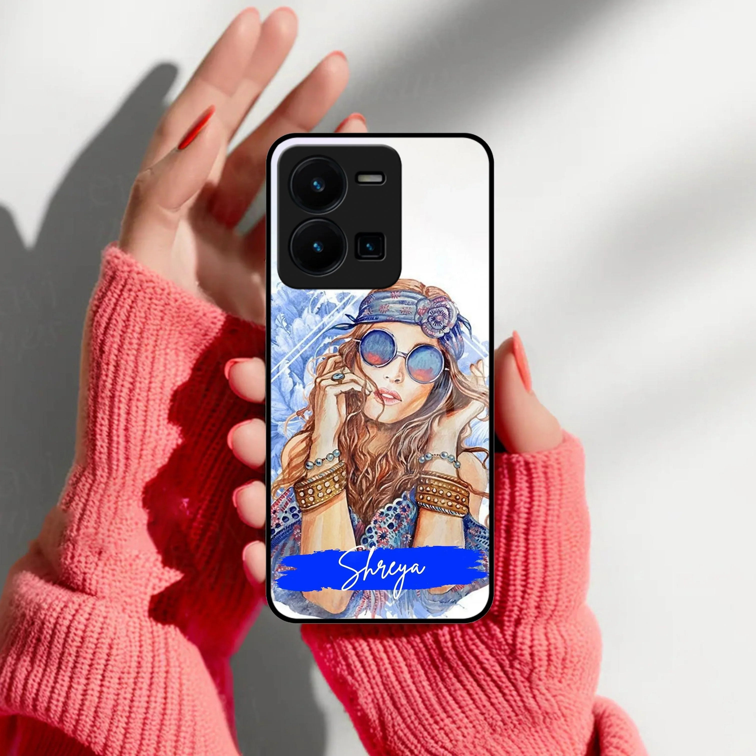 Bindass Babe Customize Glass Case Cover For Vivo - ShopOnCliQ