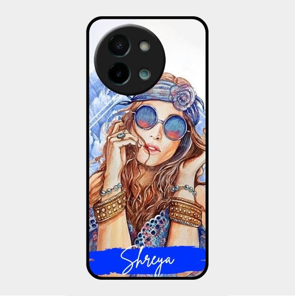 Bindass Babe Customize Glass Case Cover For Vivo Y58 5G