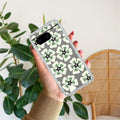 Black and Green Flower Anti Yellow Case For Google Pixel 8 5G