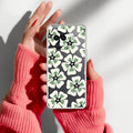 Black and Green Flower Transparent silicon case For iQOO 15R 5G