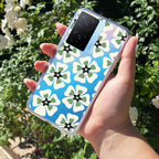 Black and Green Flower Transparent silicon case For iQOO Z7s 5G