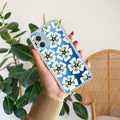 Black and Green Flower Anti Yellow Case For Motorola G54 5G
