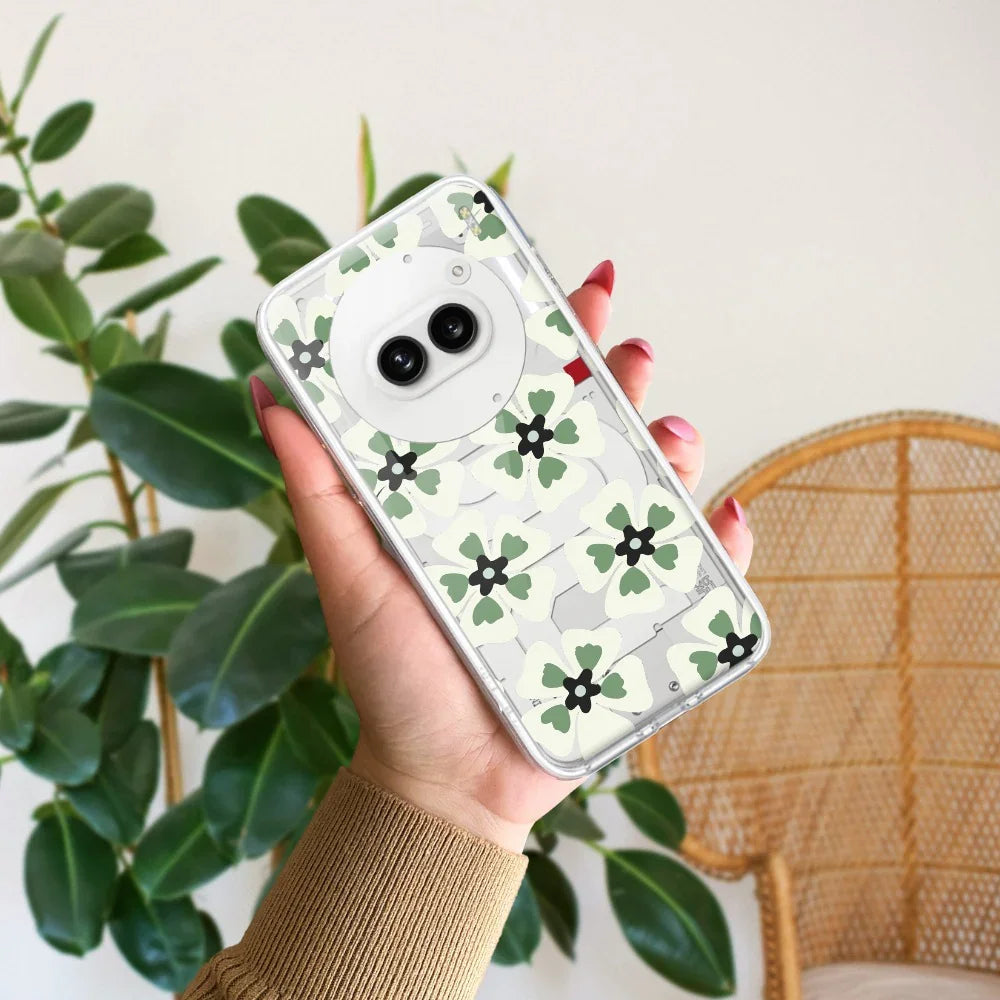 Black and Green Flower Transparent silicon case For Nothing - ShopOnCliQ
