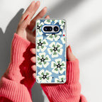 Black and Green Flower Anti Yellow Case For Nothing Phone 4A 5G